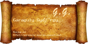 Garaguly György névjegykártya